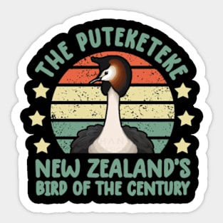 The Puteketeke Bird New Zealand's Bird of the Century Sticker